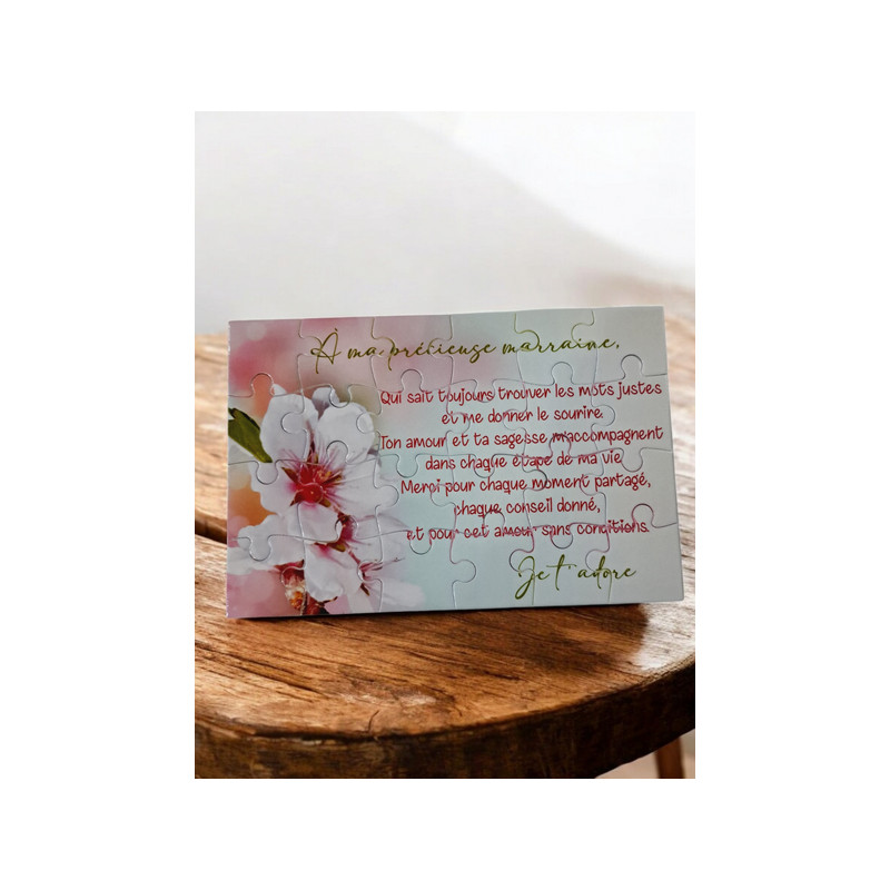 Puzzle "A ma précieuse Marraine"