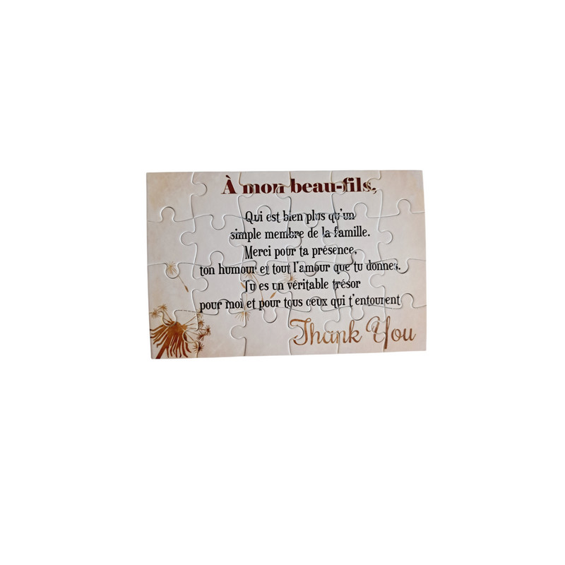 Puzzle " A mon beau-fils"