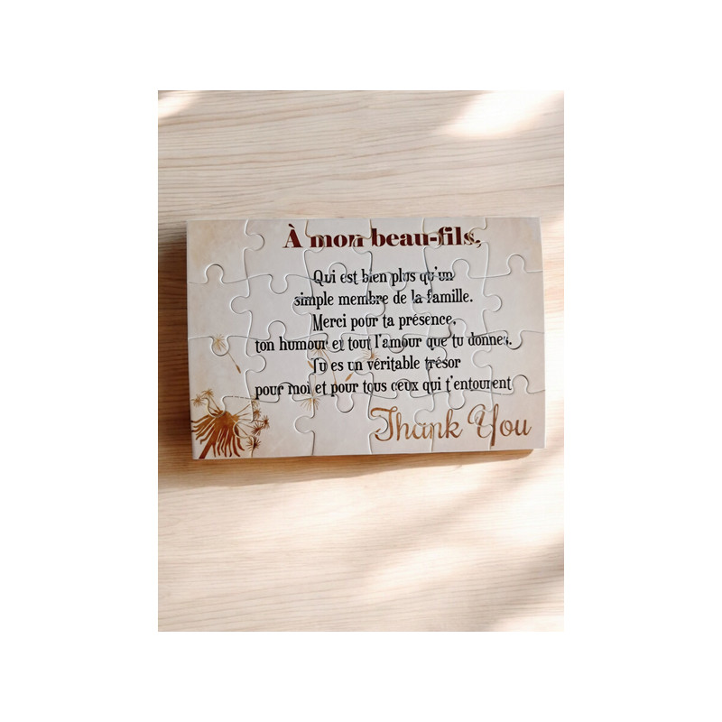 Puzzle " A mon beau-fils"
