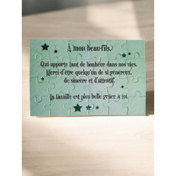 Puzzle " A mon beau-fils"
