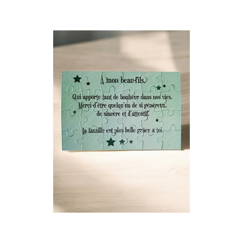 Puzzle " A mon beau-fils"