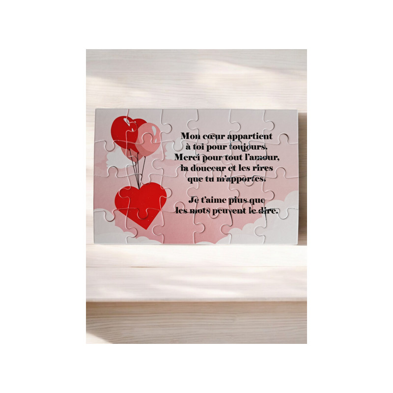 Puzzle "Je t'aime"