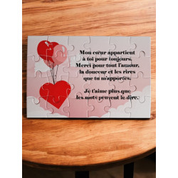 Puzzle "Je t'aime"