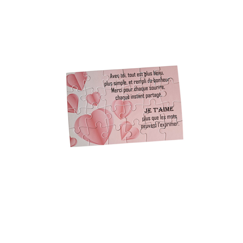 Puzzle "Je t'aime"