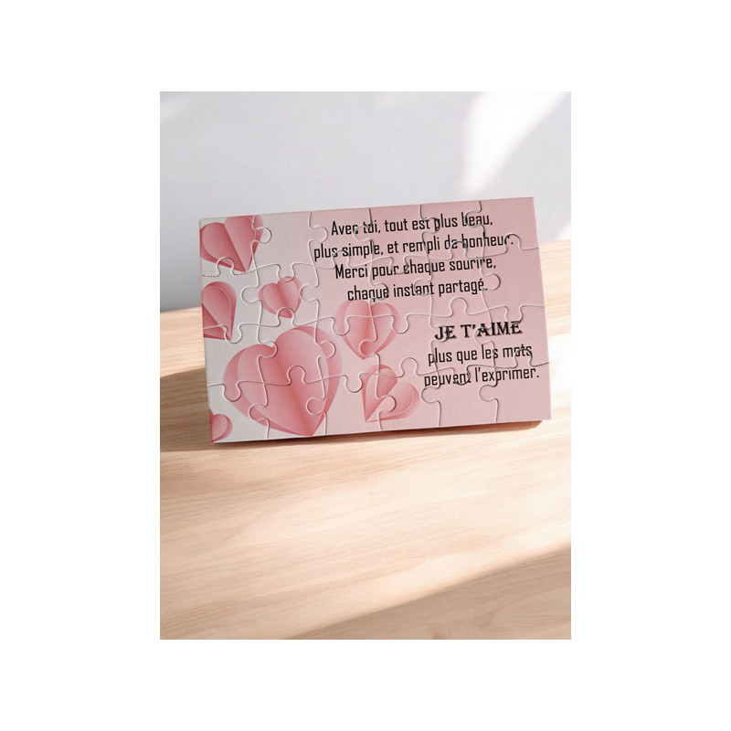 Puzzle "Je t'aime"