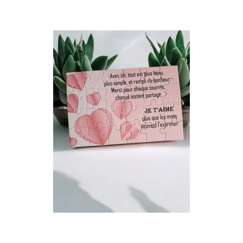 Puzzle "Je t'aime"