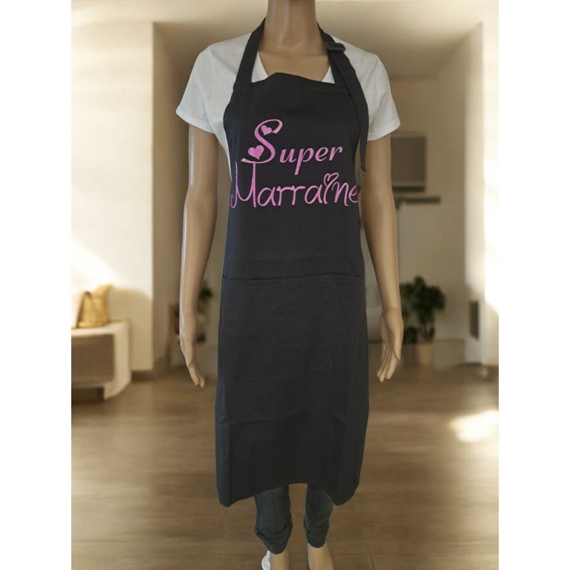 "Super marraine" - Tablier Adulte