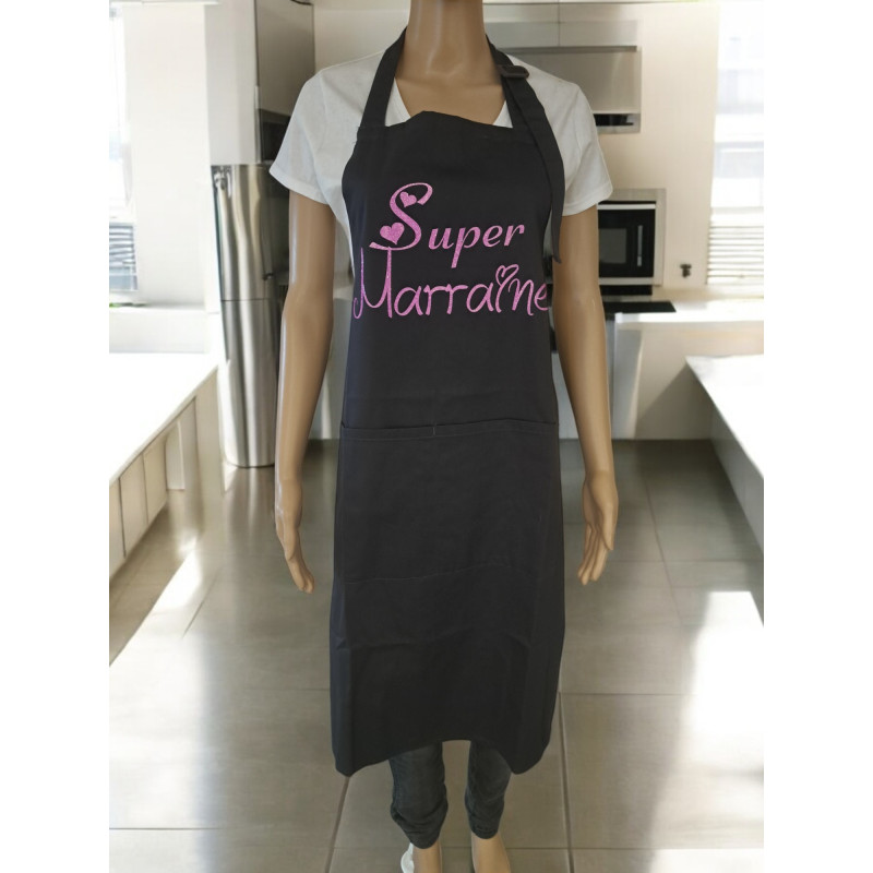 "Super marraine" - Tablier Adulte