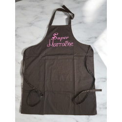 "Super marraine" - Tablier Adulte