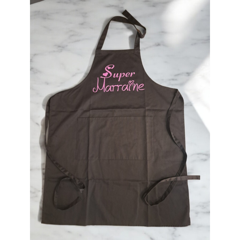 "Super marraine" - Tablier Adulte