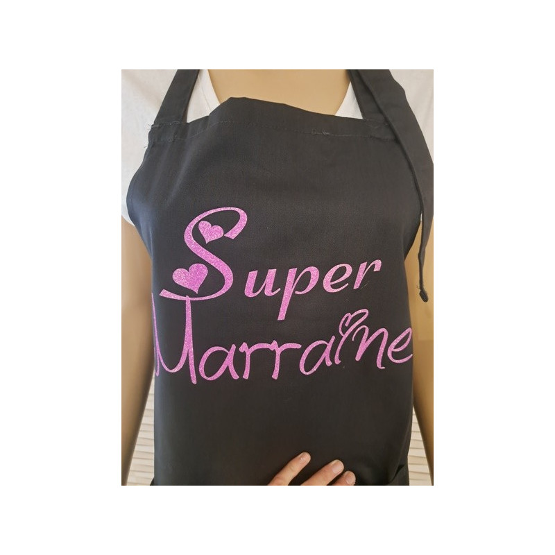 "Super marraine" - Tablier Adulte