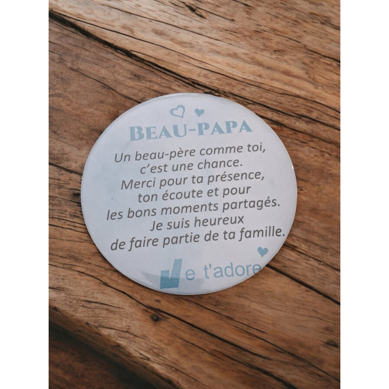 Beau-papa - Aimant 7,5 cm