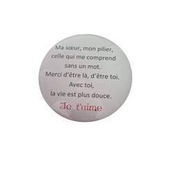 Sur - Aimant 7,5 cm