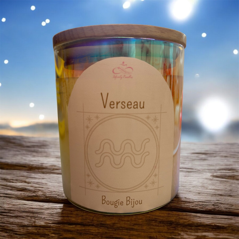 Bougie bijou astrologique Verseau