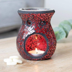 Brûle parfum craquelé rouge