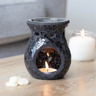 Brûle parfum craquelé Noir