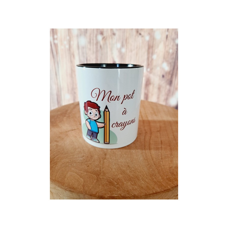 Pot à crayons en céramique