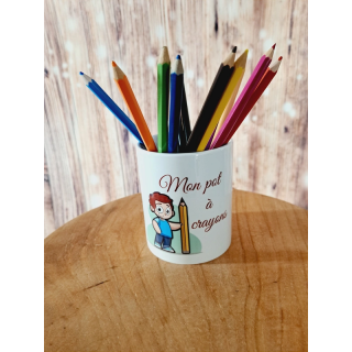 Pot à crayons en céramique