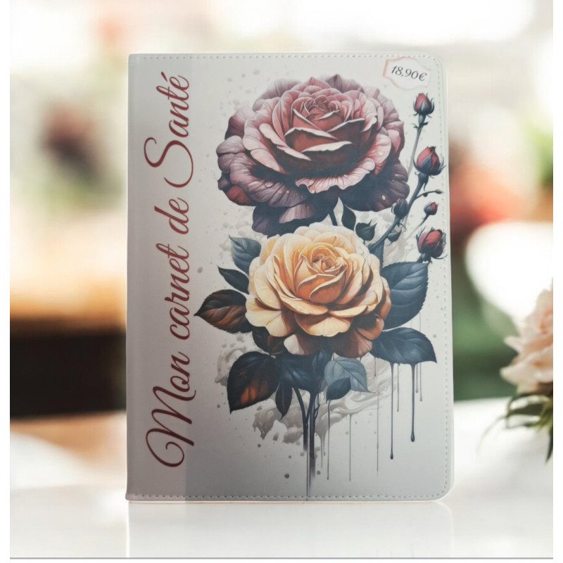 Roses - Protège Carnet de santé