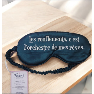 Masque de nuit "Les ronflements, c'est l'orchestre de mes rêves"