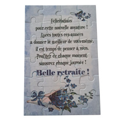 Puzzle personnalisé pour une retraite - 24 pièces avec pochon inclus