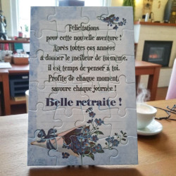 Puzzle personnalisé pour une retraite - 24 pièces avec pochon inclus
