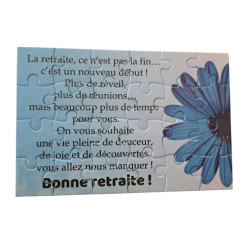 Puzzle personnalisé pour une retraite - 24 pièces avec pochon inclus