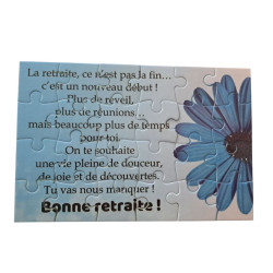 Puzzle personnalisé pour une retraite - 24 pièces avec pochon inclus