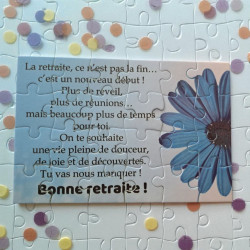 Puzzle personnalisé pour une retraite - 24 pièces avec pochon inclus