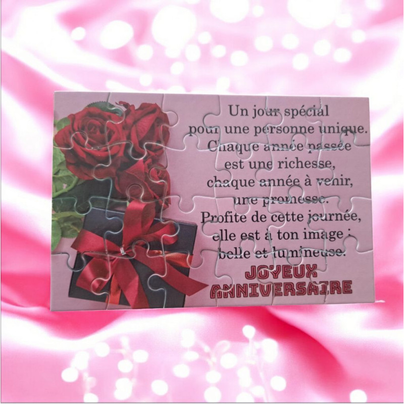 Puzzle Joyeux anniversaire