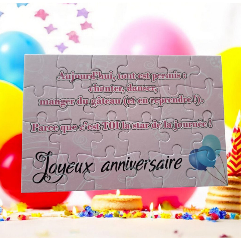 Puzzle Joyeux anniversaire