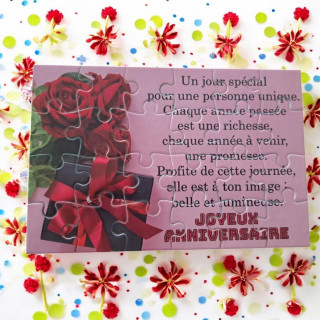 Puzzle Joyeux anniversaire