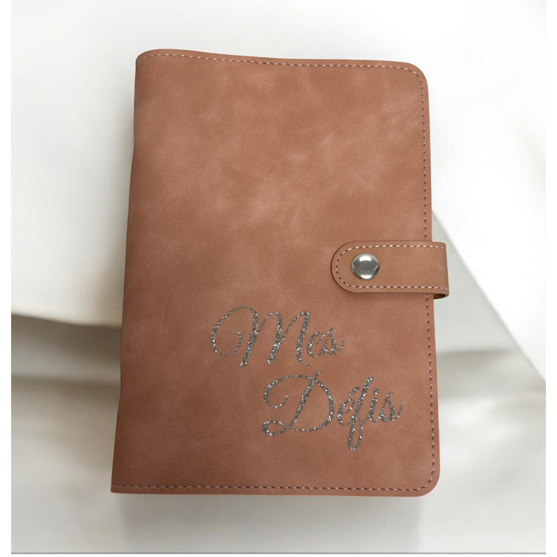 Classeur A6 "Mes défis"+ 6 enveloppes transparentes