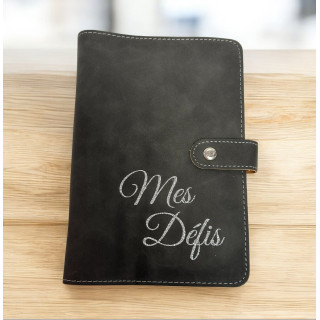 Classeur A6 "Mes défis"+ 6 enveloppes transparentes