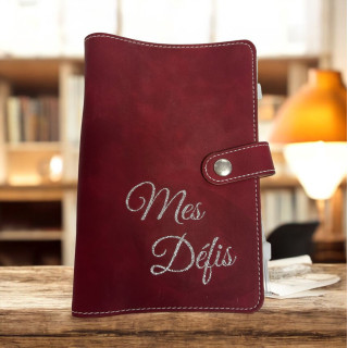 Classeur A6 "Mes défis"+ 6 enveloppes transparentes