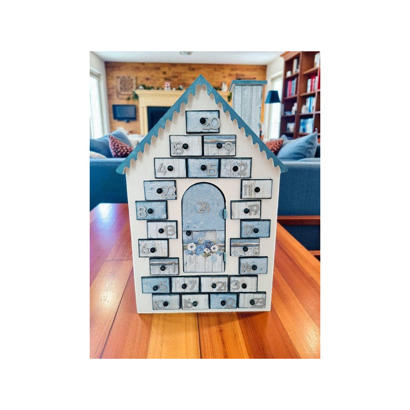 Calendrier de l'avent en bois - Maison