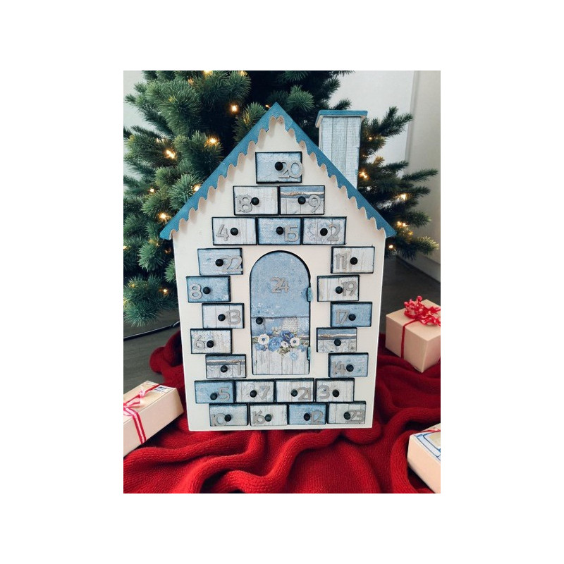 Calendrier de l'avent en bois - Maison