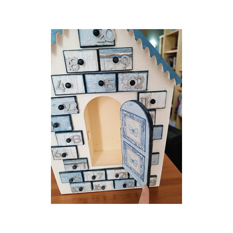 Calendrier de l'avent en bois - Maison