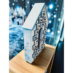 Calendrier de l'avent en bois - Maison