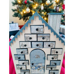 Calendrier de l'avent en bois - Maison