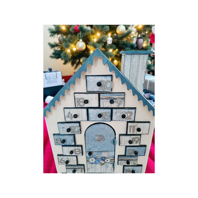 Calendrier de l'avent en bois - Maison