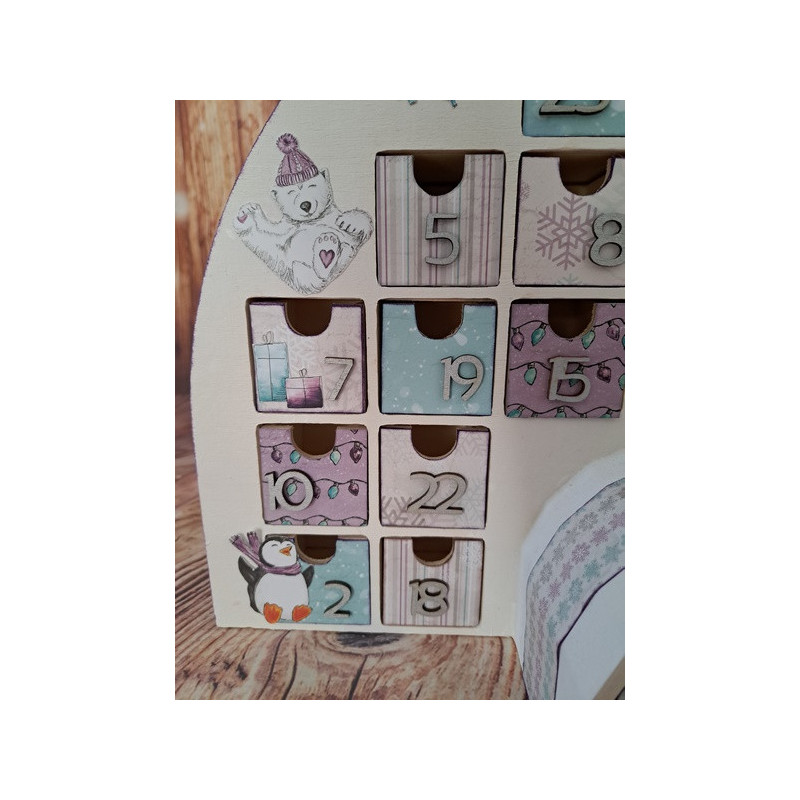 Calendrier de l'avent en bois - Maison