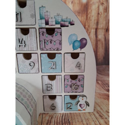 Calendrier de l'avent en bois - Maison