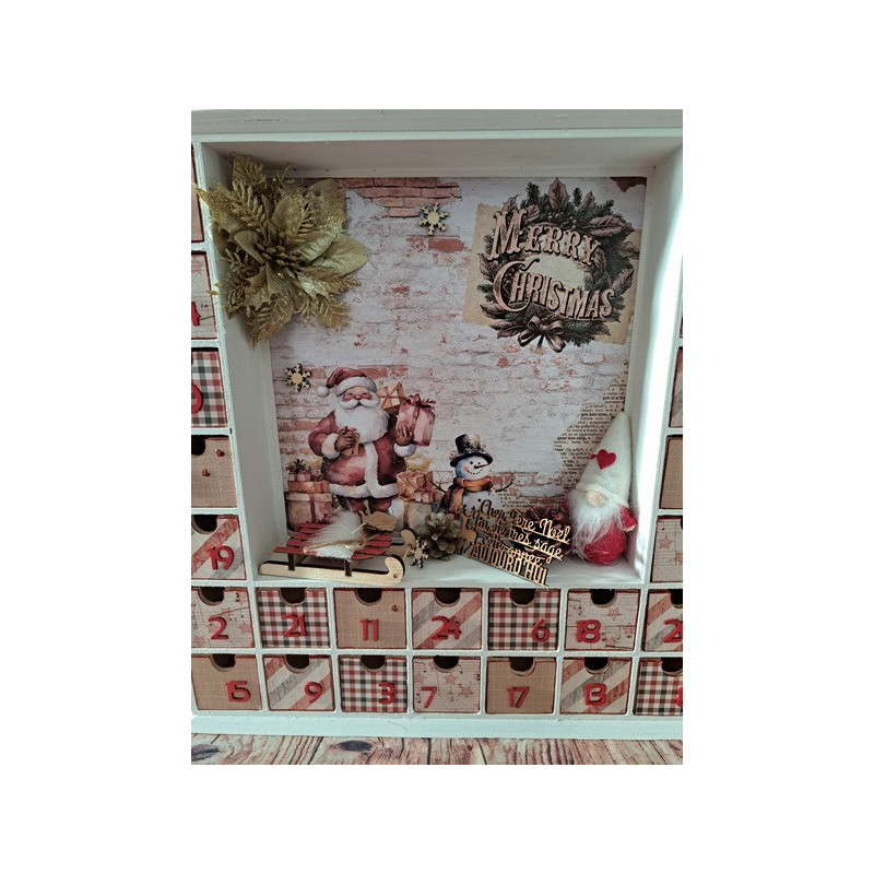 Calendrier de l'avent en bois - Maison