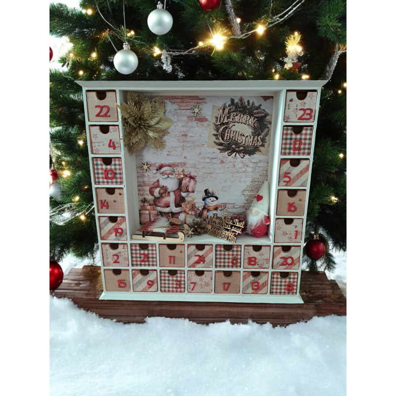 Calendrier de l'avent en bois - Maison