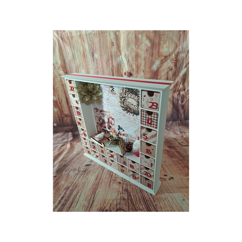 Calendrier de l'avent en bois - Maison