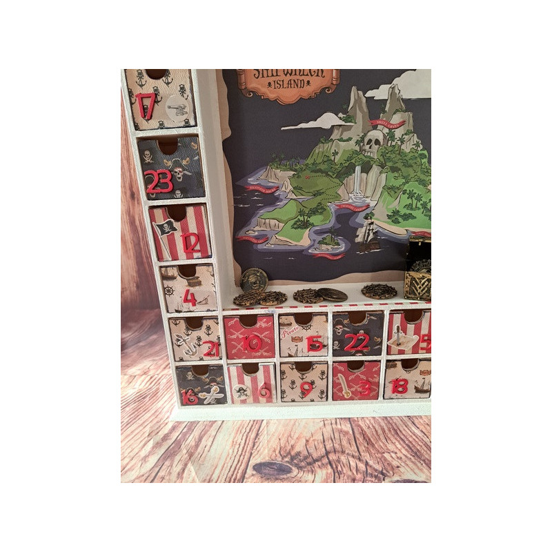 Calendrier de l'avent en bois - Maison