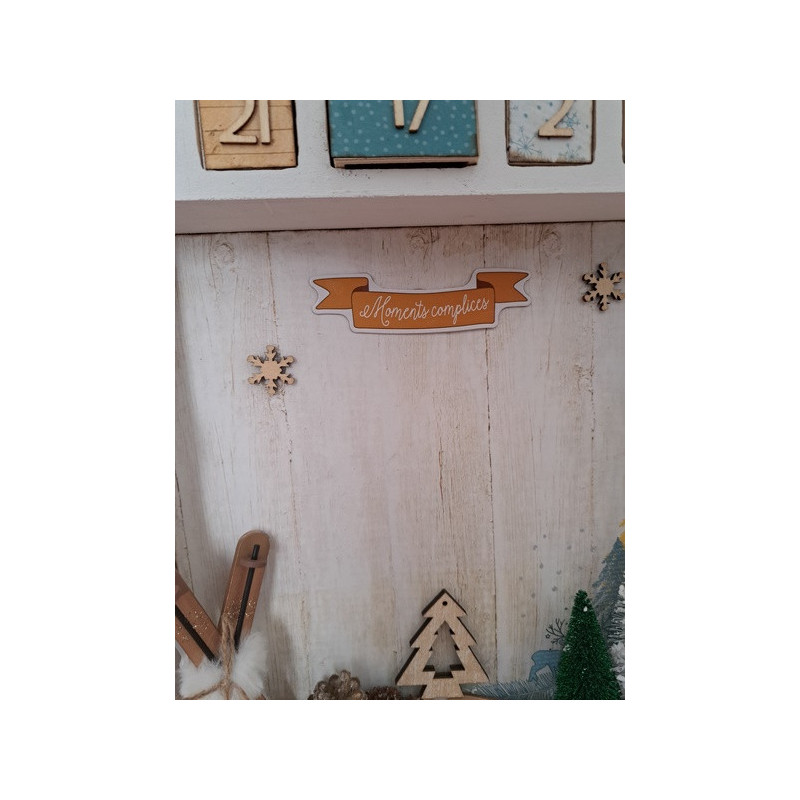 Calendrier de l'avent en bois - Luge