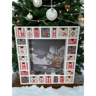 Calendrier de l'avent en bois - Luge