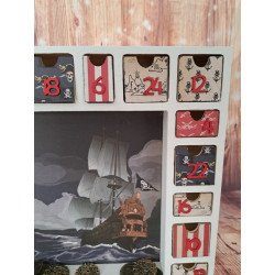 Calendrier de l'avent en bois - Luge